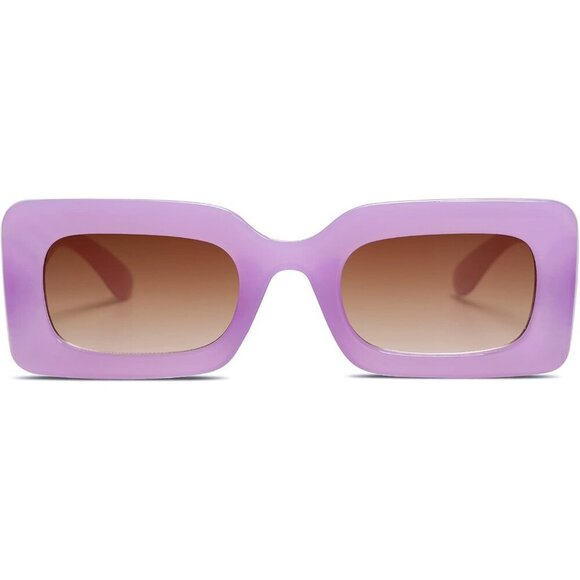 Retro 90s Small Nude Rectangle Sunglasses Women Men UV400 HD Lenses main image 5
